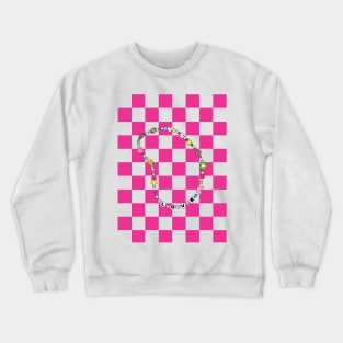 Y2K Magenta Necklace Love Crewneck Sweatshirt